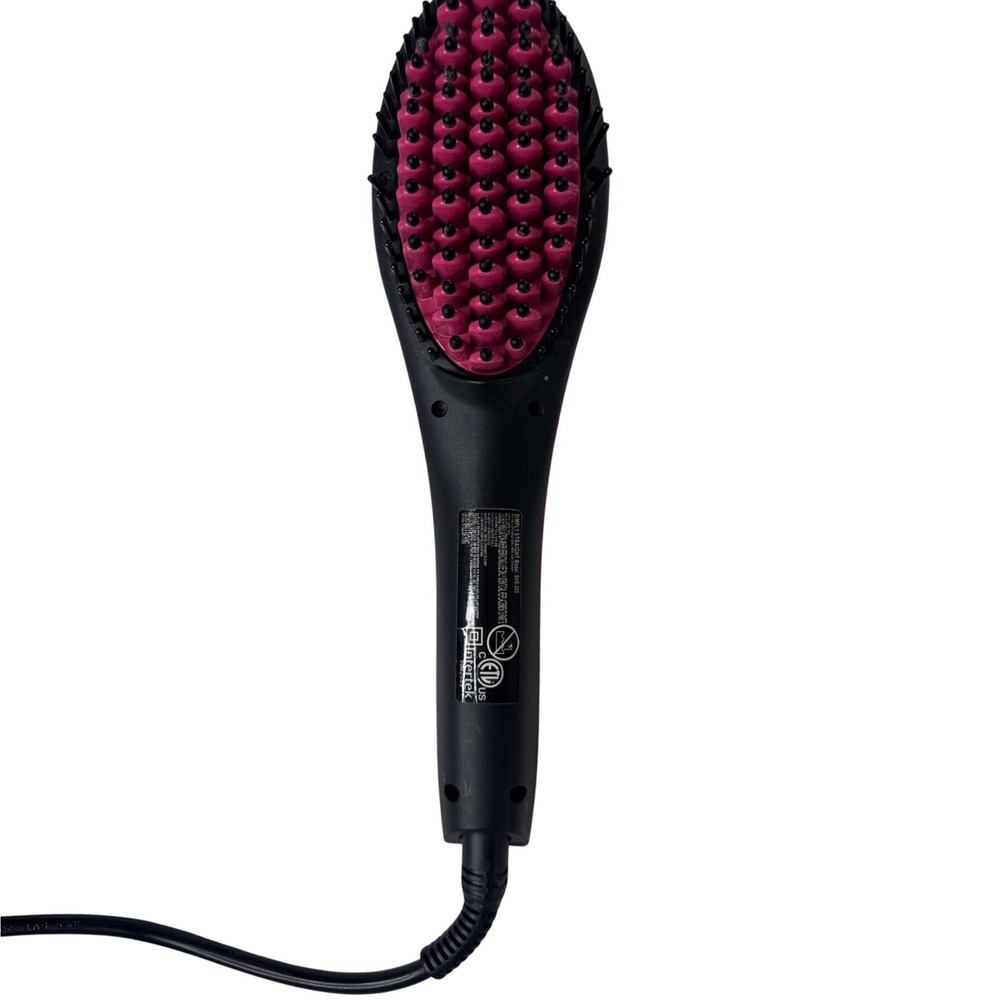 Simply Straight Ceramic Hair Straightening Brush Black Pink SHS-300